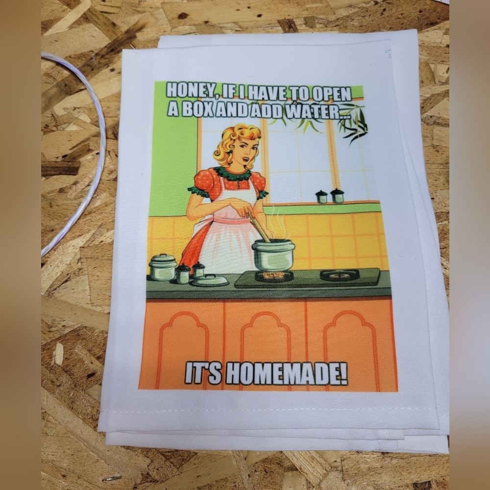 Handmade Snarky Kitchen Towel Decorative 20x20 inches Its Homemade‎